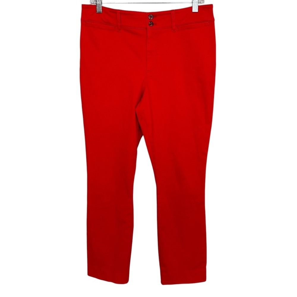Anthropologie Red Cropped Ankle Pants